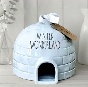 NEW Rae Dunn WINTER WONDERLAND Ceramic Igloo Birdhouse